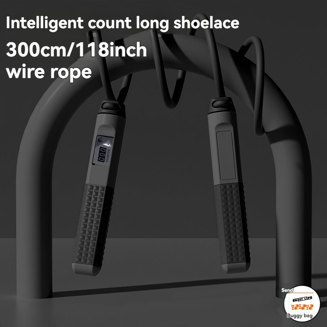 Adjustable Weighted Jump Rope, Cordless Wireless Fitness Skipping Rope for Men and Women - Ideal for Boxing, Mixed Martial Arts & Beach Bodybuilding Training, Available in Gray/Blue/Black, Workout, Exercises