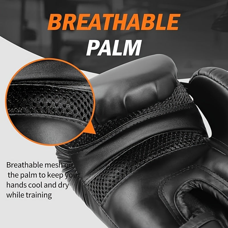 Professional Boxing Gloves - Premium Quality for Adult Men and Women, Ideal for Sanda, Muay Thai, and MMA Training, Heavy-Duty Fighting and Sandbag Training, Unrestricted Free Fight Experience
