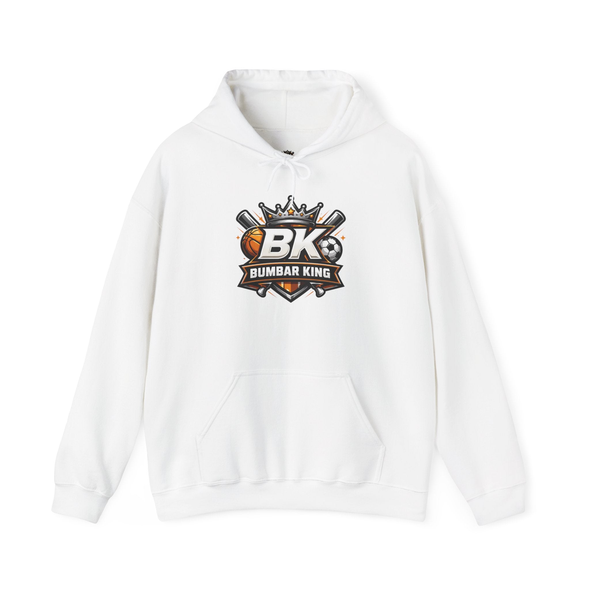 Bumbar King 'BK' Baseball Logo Hoodie – Crowned Sports Team Pullover
