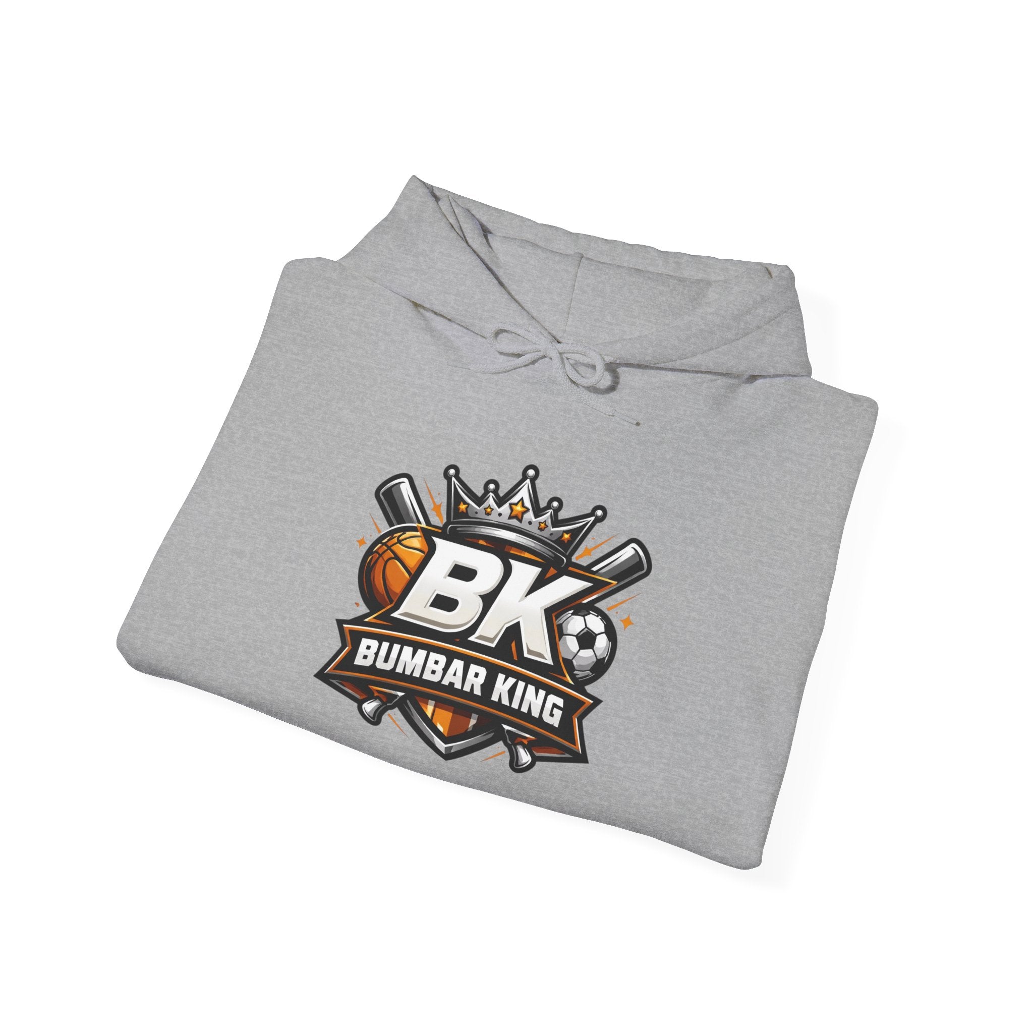Bumbar King 'BK' Baseball Logo Hoodie – Crowned Sports Team Pullover