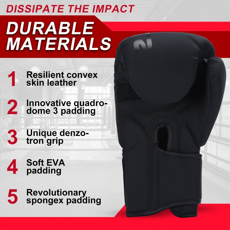 Professional Boxing Gloves - Premium Quality for Adult Men and Women, Ideal for Sanda, Muay Thai, and MMA Training, Heavy-Duty Fighting and Sandbag Training, Unrestricted Free Fight Experience