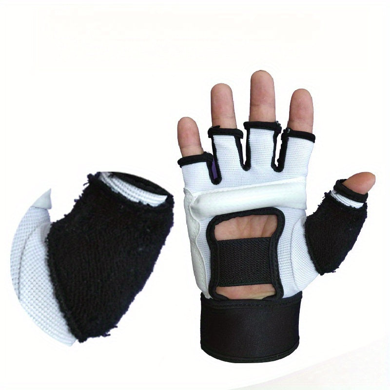 1 Pair Boxing Gloves/Foot Guards, Half-finger Gloves, Foot Protective Sleeve, For Boxing, Taekwondo, Fitness Training