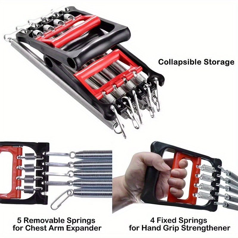 1pc Multifunctional Spring Pedal Puller - Adjustable Fitness Tensioner - For Arm & Chest Muscle Building, Bodybuilding, Strength Training, Sit-up - Suitable for Men & Women - Perfect for Home Workouts