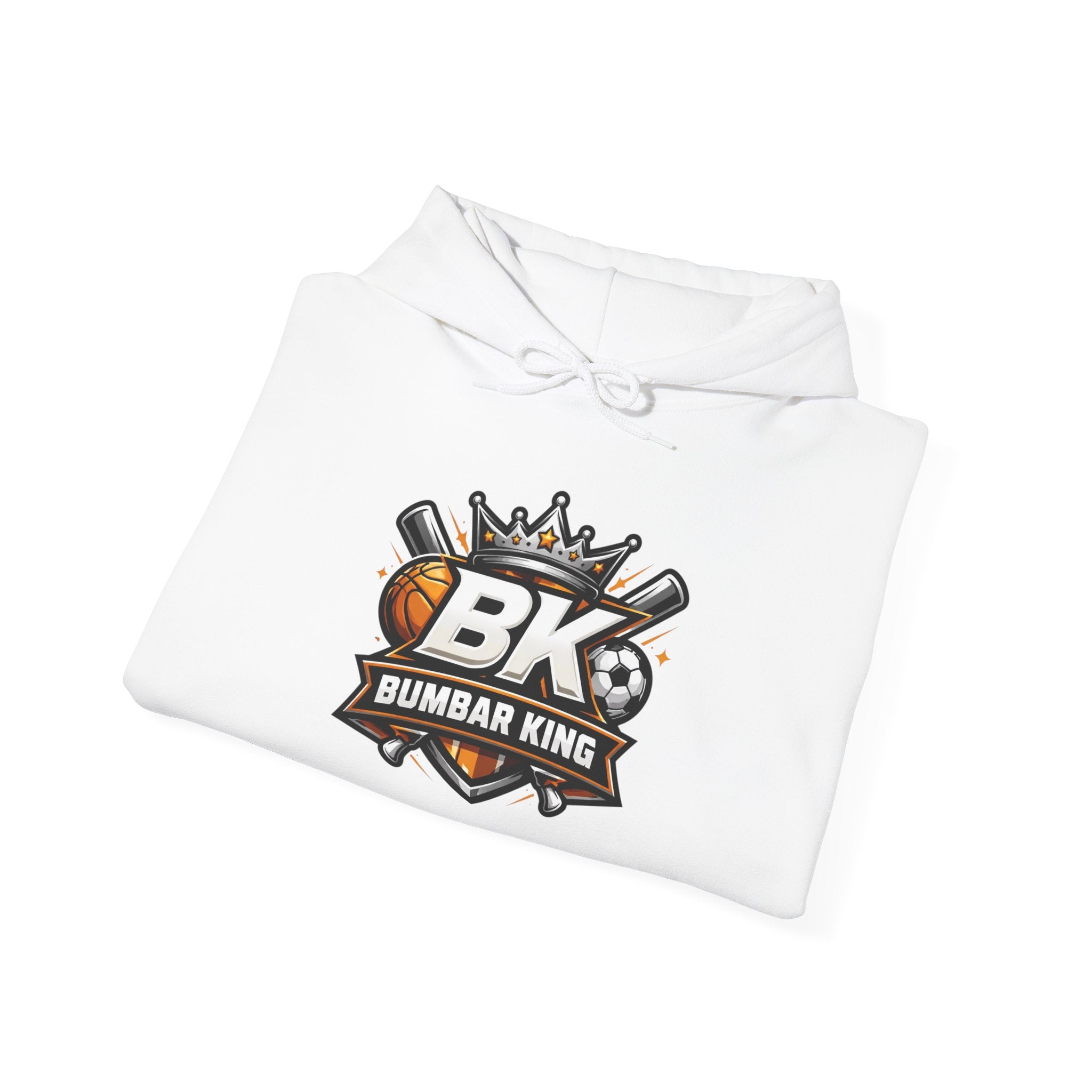 Bumbar King 'BK' Baseball Logo Hoodie – Crowned Sports Team Pullover
