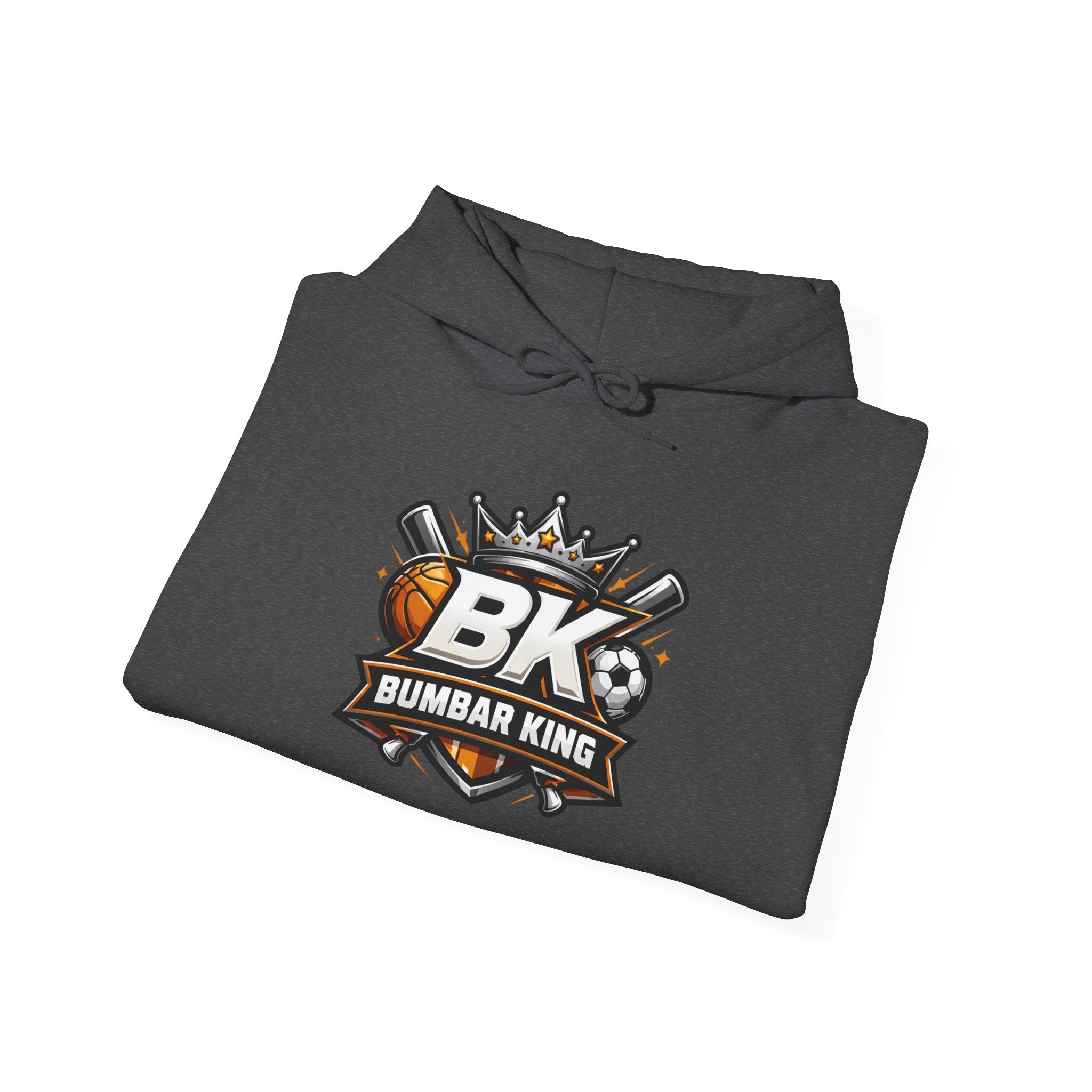 Bumbar King 'BK' Baseball Logo Hoodie – Crowned Sports Team Pullover