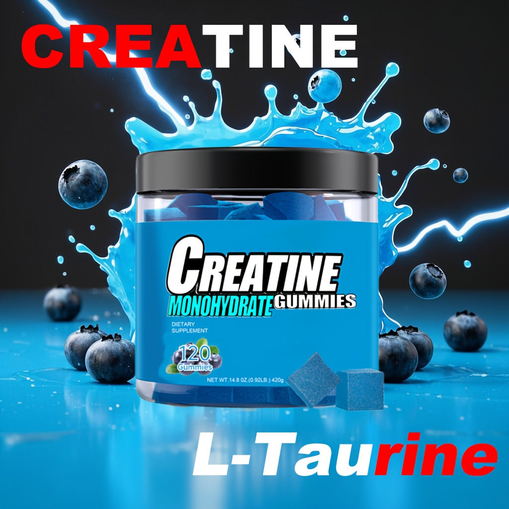3/1pc Creatine Monohydrate Gummies For Men & Women, Supplement 5000MG PER SERVING, 120 Gummies Per Bottle For Sports