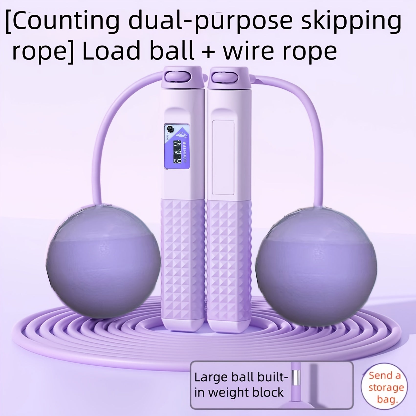 Adjustable Weighted Jump Rope, Cordless Wireless Fitness Skipping Rope for Men and Women - Ideal for Boxing, Mixed Martial Arts & Beach Bodybuilding Training, Available in Gray/Blue/Black, Workout, Exercises