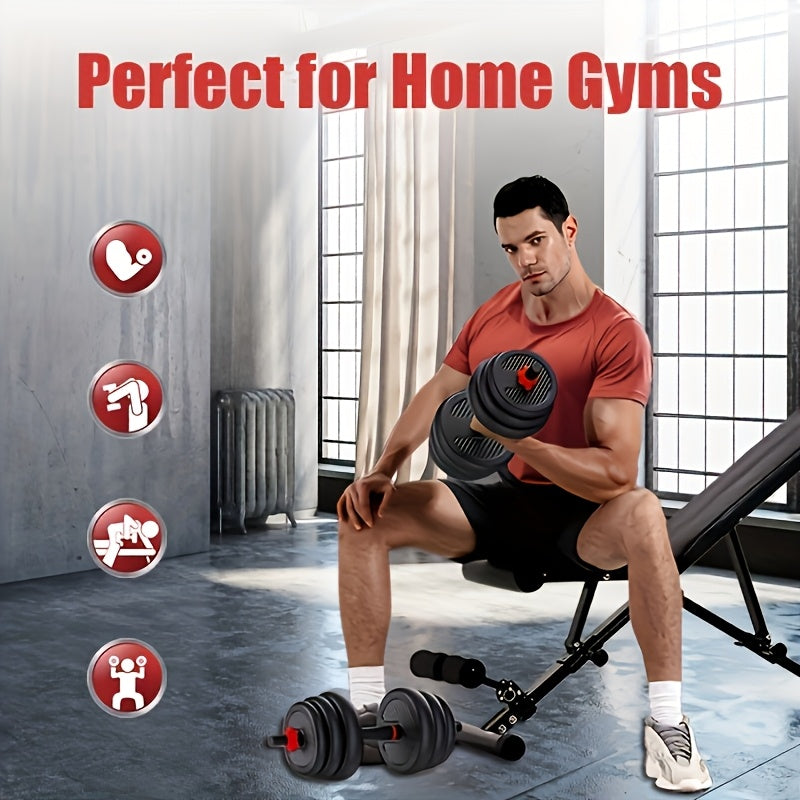 4-in-1 Adjustable Dumbbell Set - 20/45/50/55/65/75/85LBS Free Weights For Home Gym, Strength Training, & Bodybuilding - Versatile Fitness Equipment For Men & Women - Converts To Barbell, Kettlebell, Push-Up Bar - Recovery Exe