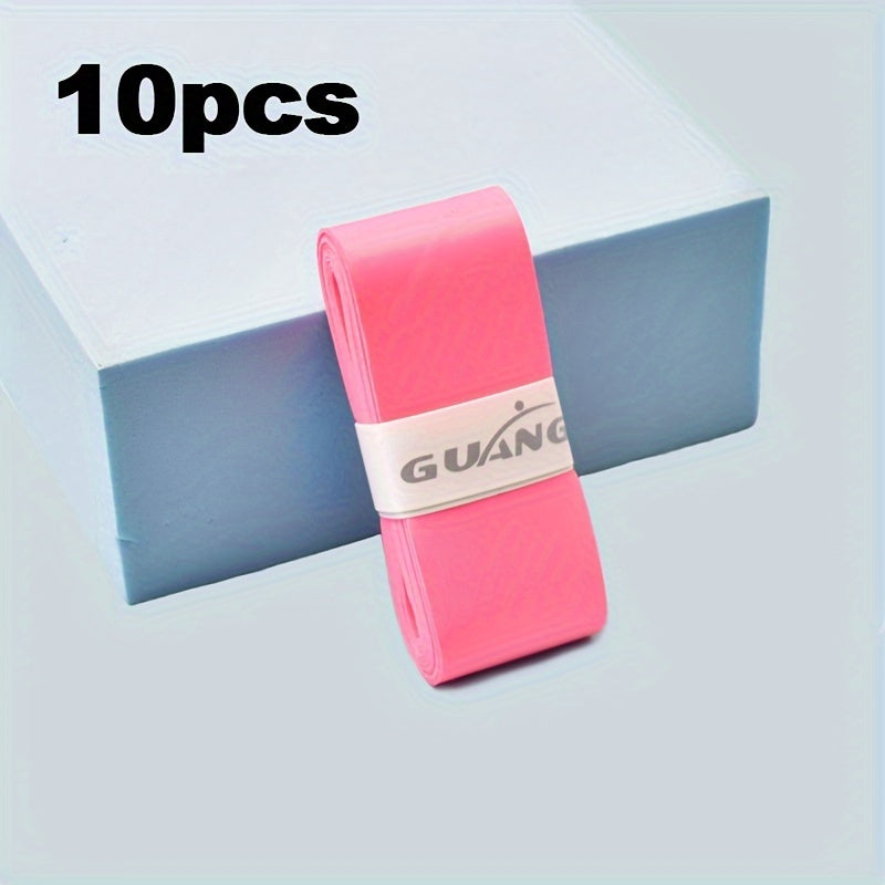 10pcs Tennis Badminton Racket Anti-Slip Absorbent Grip Belt, Breathable Sweatbands for Fishing Rod, Baseball Bat