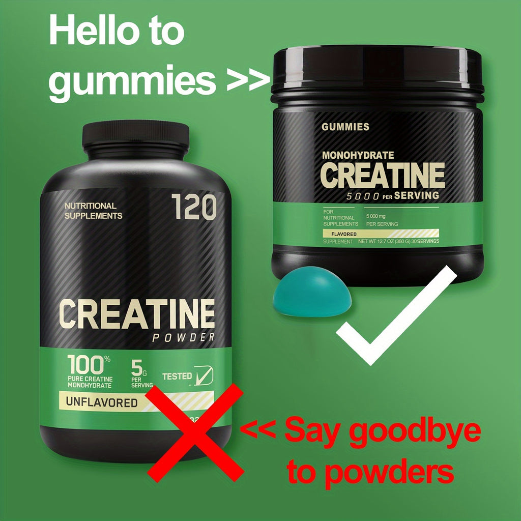 Optimum Supplement Creatine Monohydrate Gummies 120Count Packaging May Vary Sugar Free 5000mg Per Serving