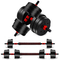Adjustable Dumbbells Set, 44LBS 3in 1 Adjustable Weights Dumbbells Barbell Set, Used As Barbell, Dumbbell, Push Up Bars, Free Weights for Home Gym, Strength Training, & Bodybuilding