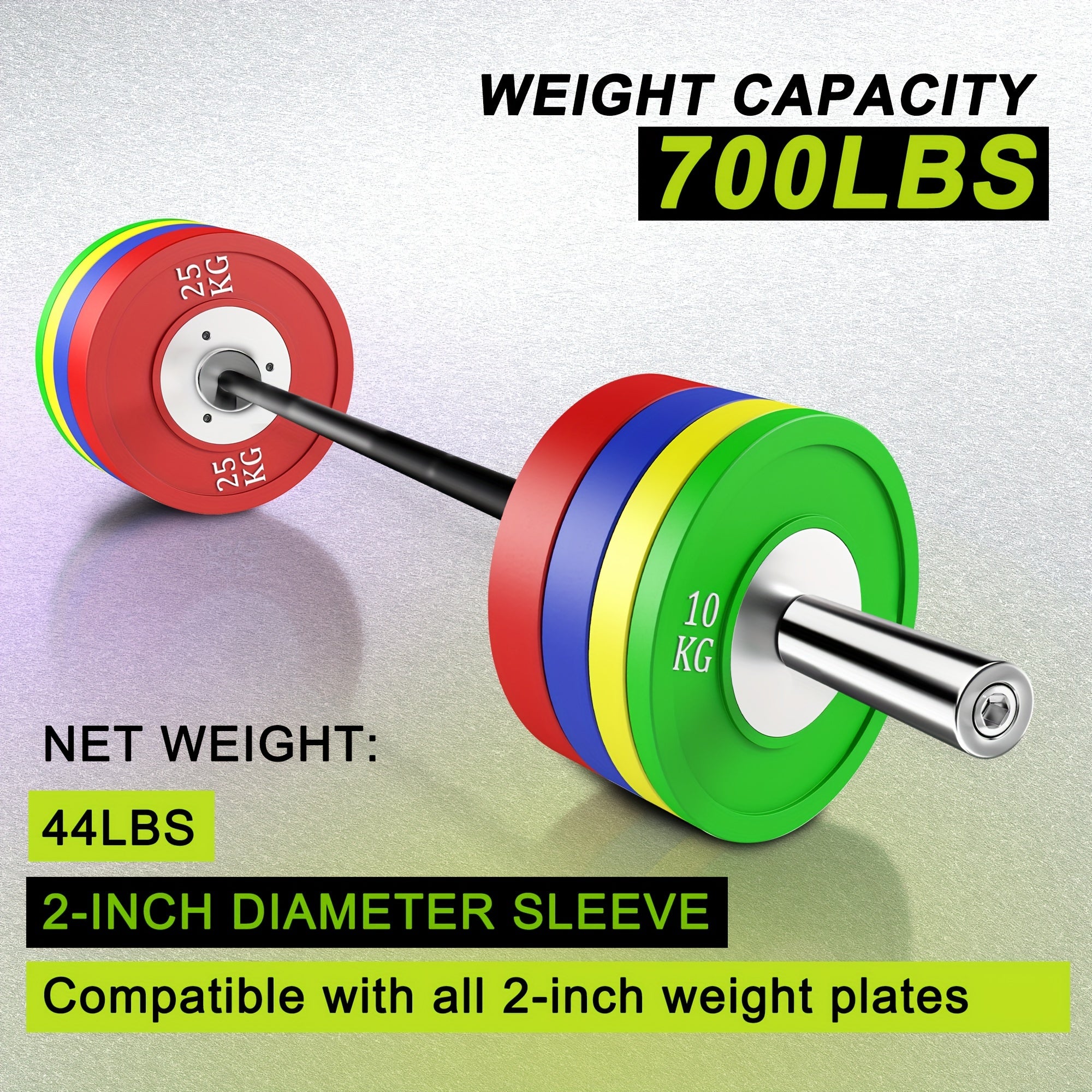 1pc Premium Barbell Bar - Durable Weightlifting Equipment for Home Gym, Strength Training, Fitness Exercise, and Bodybuilding - Heavy-Duty Construction, Ergonomic Design, and Smooth Spin