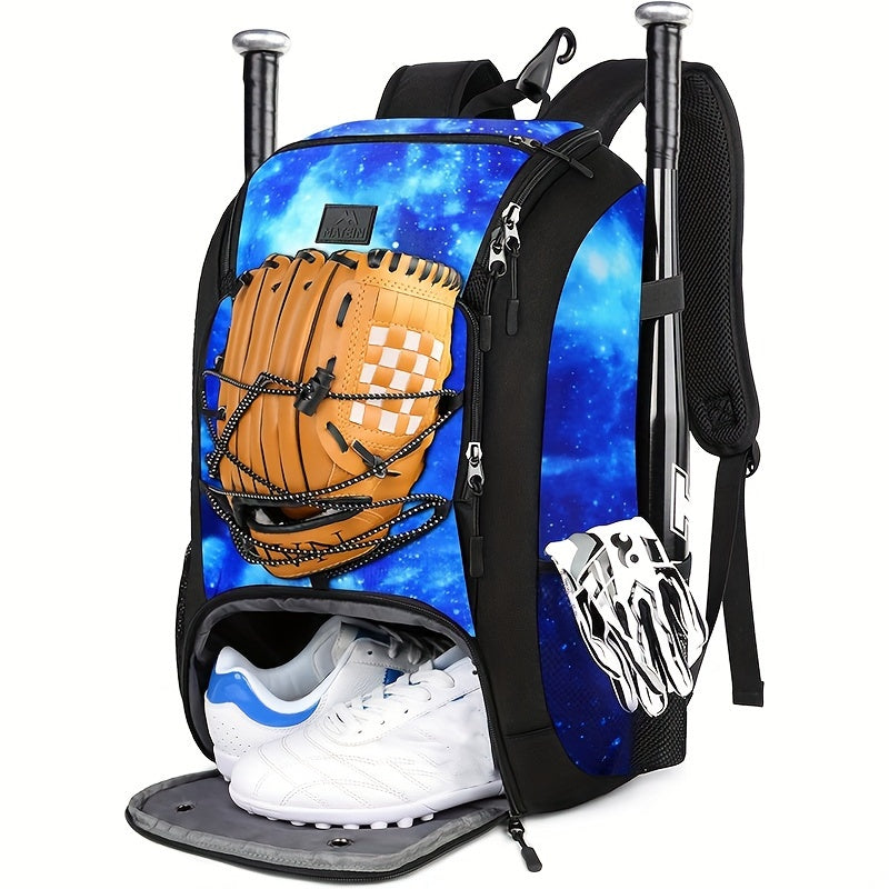 Baseball Backpack with Shoe Compartment - Lightweight Softball Bat Bag, Fence Hook, Ideal for Youth, Boys, Adults - Holds Baseball Bat, Glove, Helmet, Hat, Teeing Gear - Perfect Valentine'S Day Gift