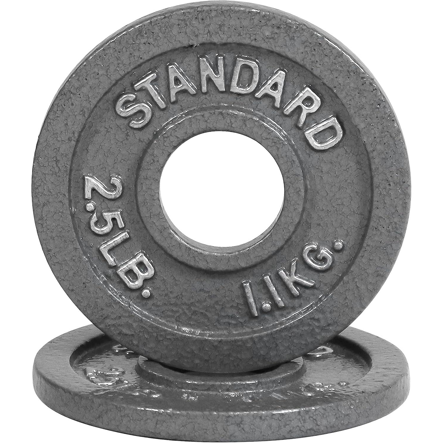 CAPHAUS Traditional/Classic 2-Inch Solid Cast Iron Weight Plates - Great for Strength Training, Weightlifting, Bodybuilding & Powerlifting, Multiple Choices Available