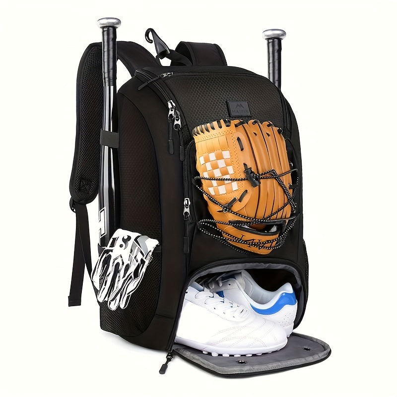Baseball Backpack with Shoe Compartment - Lightweight Softball Bat Bag, Fence Hook, Ideal for Youth, Boys, Adults - Holds Baseball Bat, Glove, Helmet, Hat, Teeing Gear - Perfect Valentine'S Day Gift