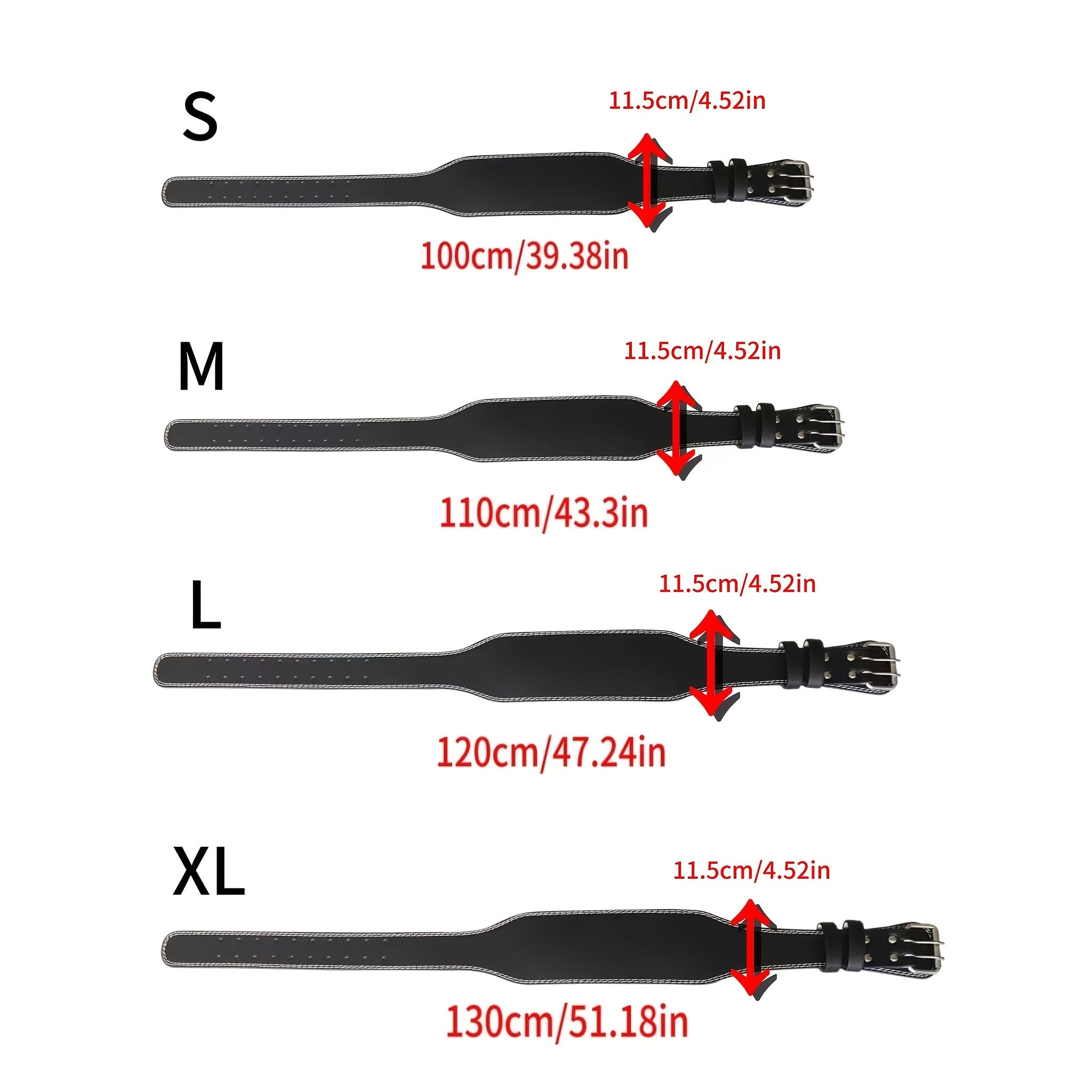 1pc PU Leather Waist Support Strap with Iron Buckle - Fitness Lifting Belt for Squat & Deadlift, Weightlifting & Bodybuilding Lumbar Protection Gear - Reversible Dry Cloth Cleanable, Solid Panel Non-Textile - For Men & Women