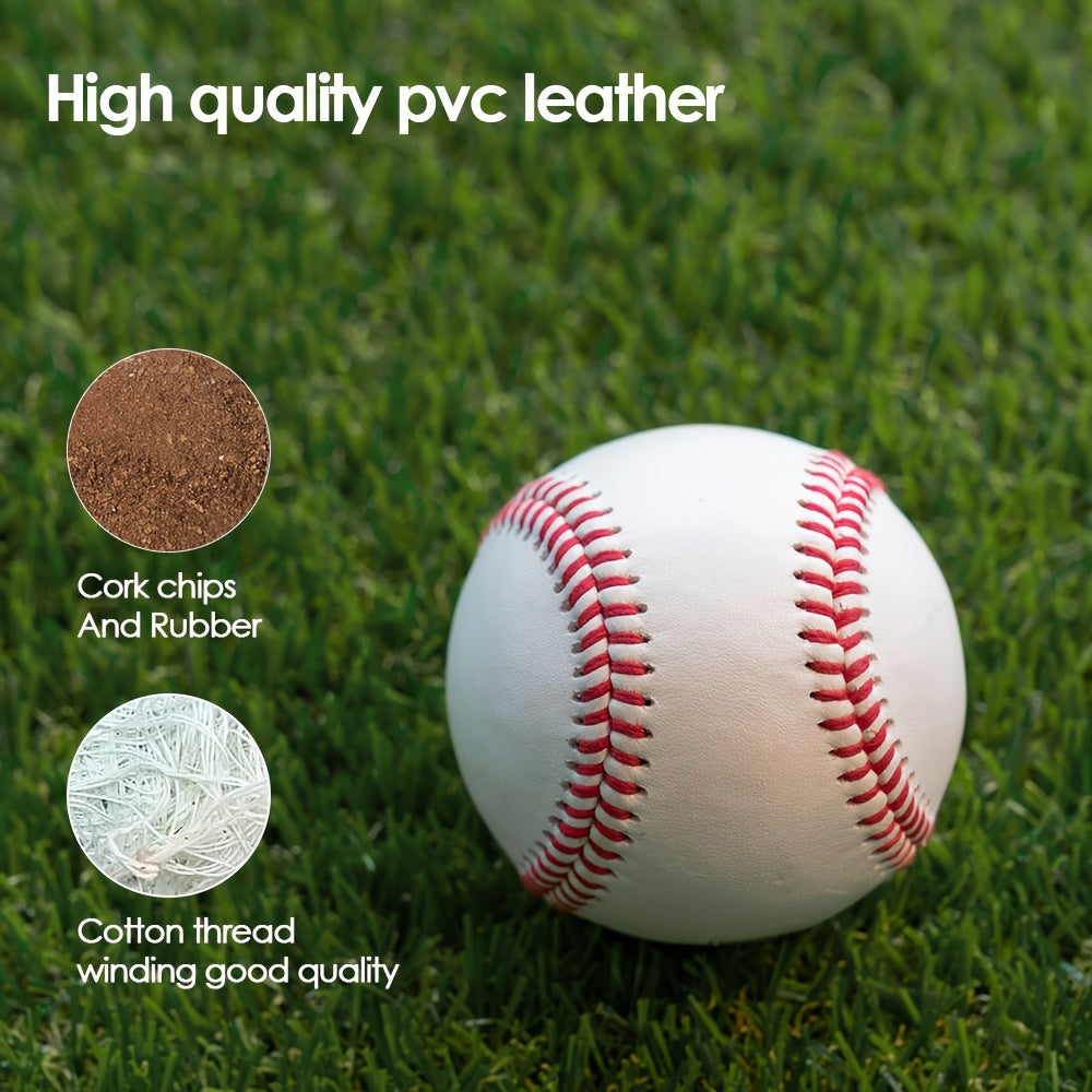 Kfseert Bucket Of Baseballs, Standard Size Leather Baseballs For Practice Training, Unmarked & Soft 9 Inch Practice Baseball, For League Play Pitching Hitting Batting Fielding Autograph Gifts, 12 Pack One Dozen