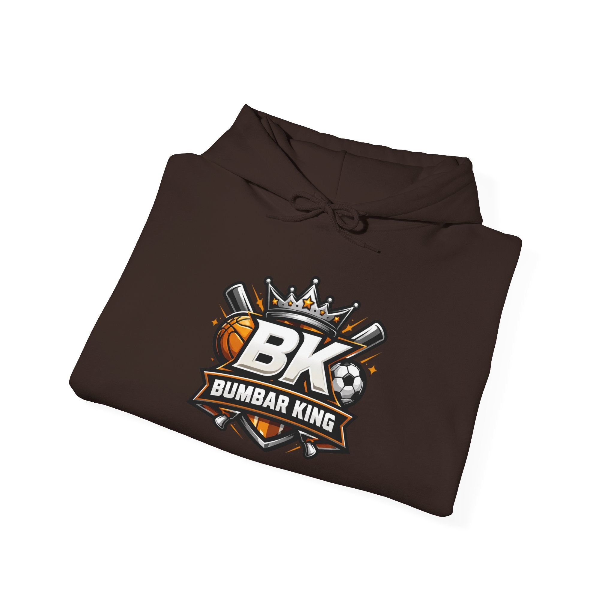 Bumbar King 'BK' Baseball Logo Hoodie – Crowned Sports Team Pullover
