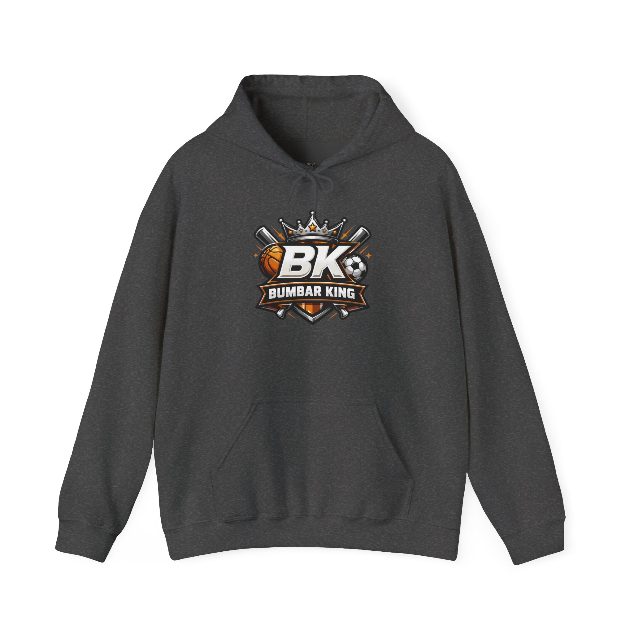 Bumbar King 'BK' Baseball Logo Hoodie – Crowned Sports Team Pullover