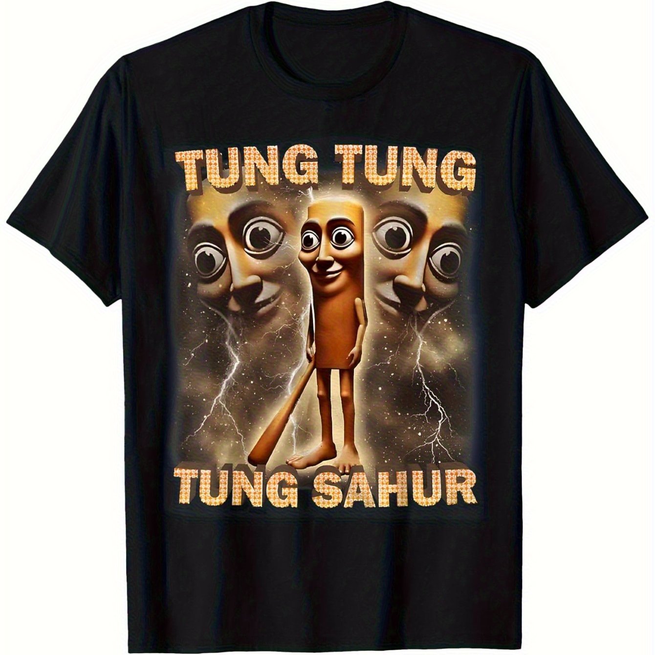 Tung Tung Tung Sahur Funny Baseball Bat Italian Brainrot T-Shirt