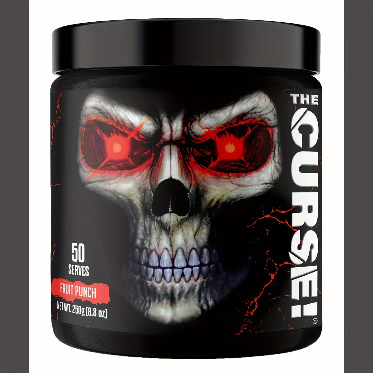50 Servings Energy + Focus JNX SPORTS The Curse! Powder | Caffeine, Beta-Alanine, Creatine & L-Citrulline - Fruit Punch for Men & Women