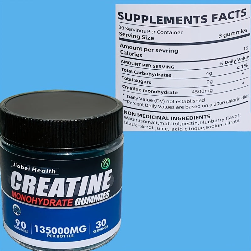 Selected Multi Dimensional Blueberry Creatine Gummies, 90 Capsules, 135000mg Per Serving, Men'S And Women'S Nutritional Supplements, Full Of Vitality Every Day, Suitable For Both Men And Women, Christmas Gifts, Birthday Gifts
