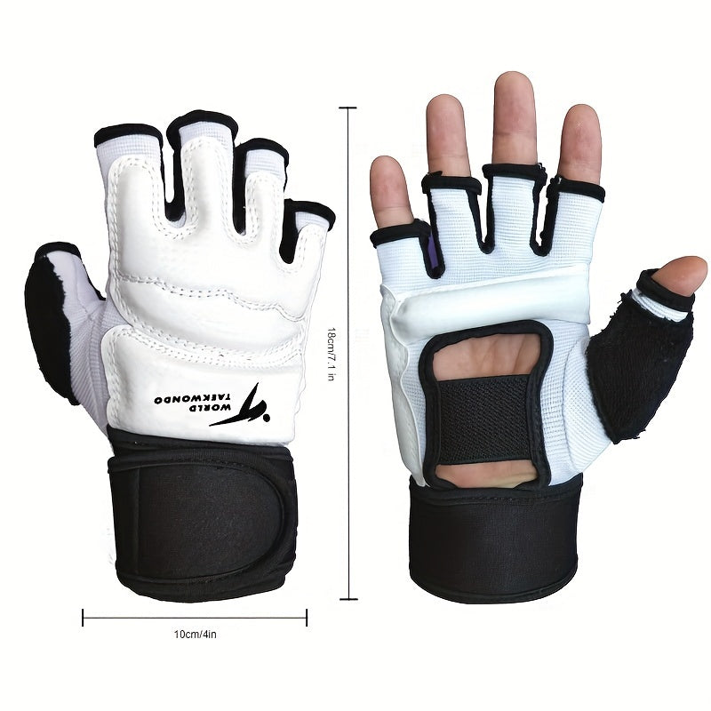 1 Pair Boxing Gloves/Foot Guards, Half-finger Gloves, Foot Protective Sleeve, For Boxing, Taekwondo, Fitness Training