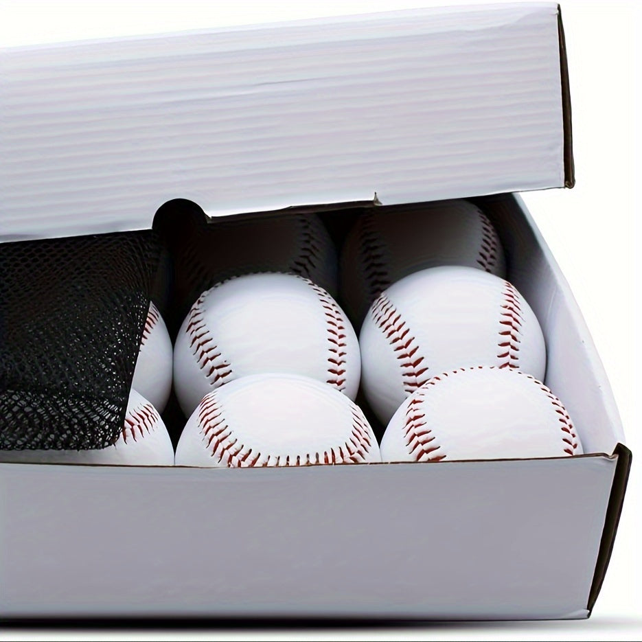 12 Pack Unmarked Baseballs for Soft Toss, Batting, Fielding, Hitting, Pitching Practice Training
