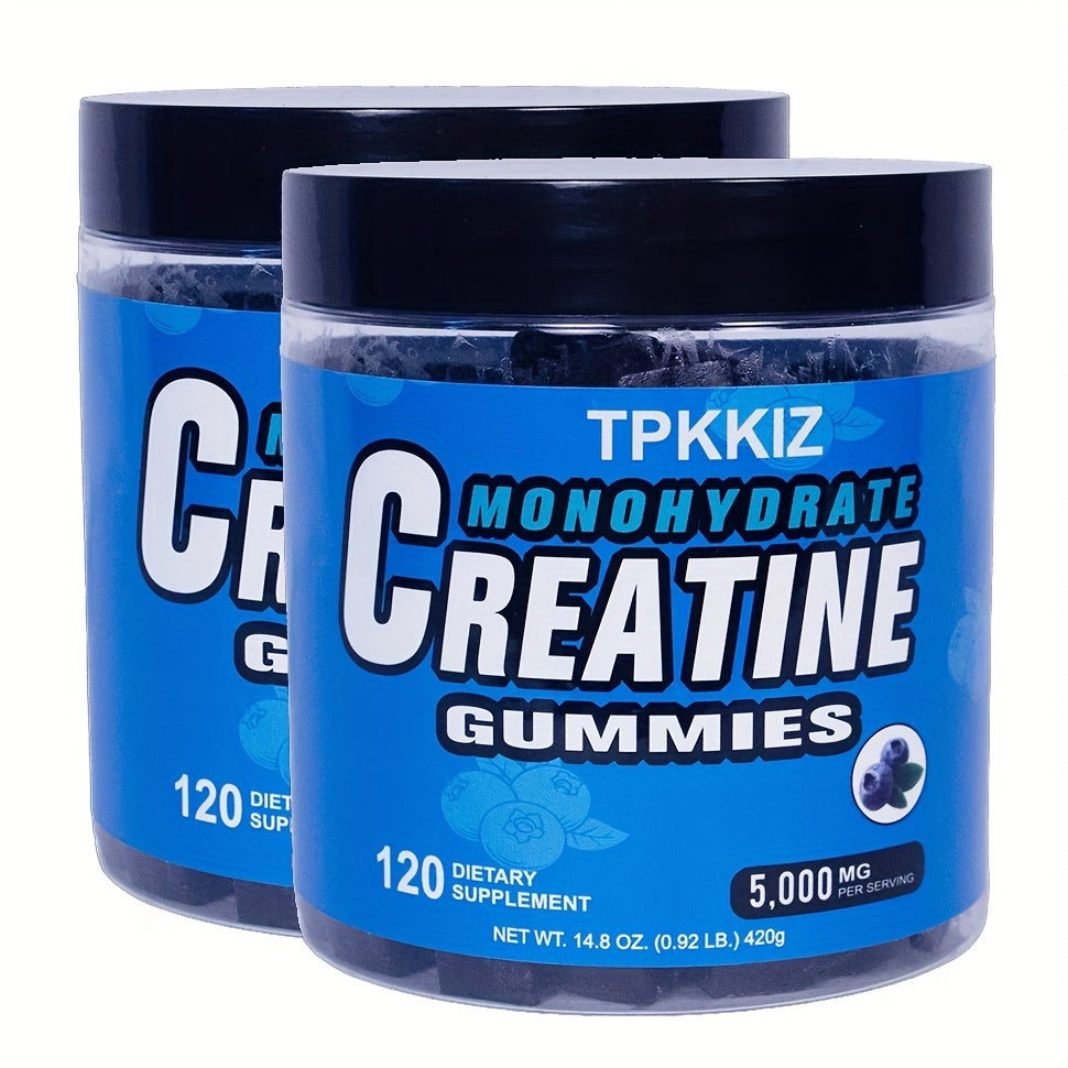 2/1blt, Creatine Monohydrate Gummies, 120 Creatine Monohydrate Gummies For Men And Women, 4g/0.14oz Creatine Monohydrate Per Serving, Sugar Free, Blueberry Flavor