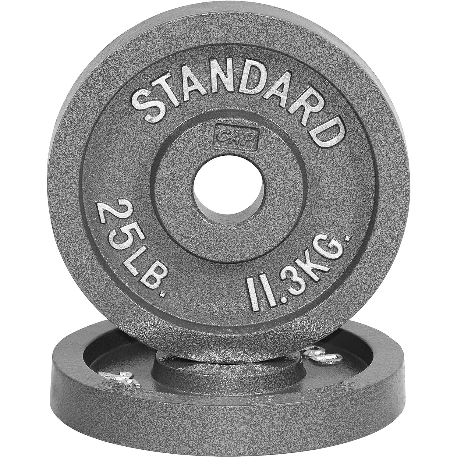 CAPHAUS Traditional/Classic 2-Inch Solid Cast Iron Weight Plates - Great for Strength Training, Weightlifting, Bodybuilding & Powerlifting, Multiple Choices Available