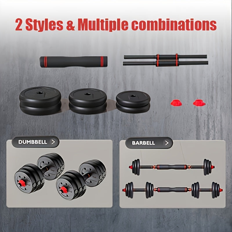 4-in-1 Adjustable Dumbbell Set - 20/45/50/55/65/75/85LBS Free Weights For Home Gym, Strength Training, & Bodybuilding - Versatile Fitness Equipment For Men & Women - Converts To Barbell, Kettlebell, Push-Up Bar - Recovery Exe