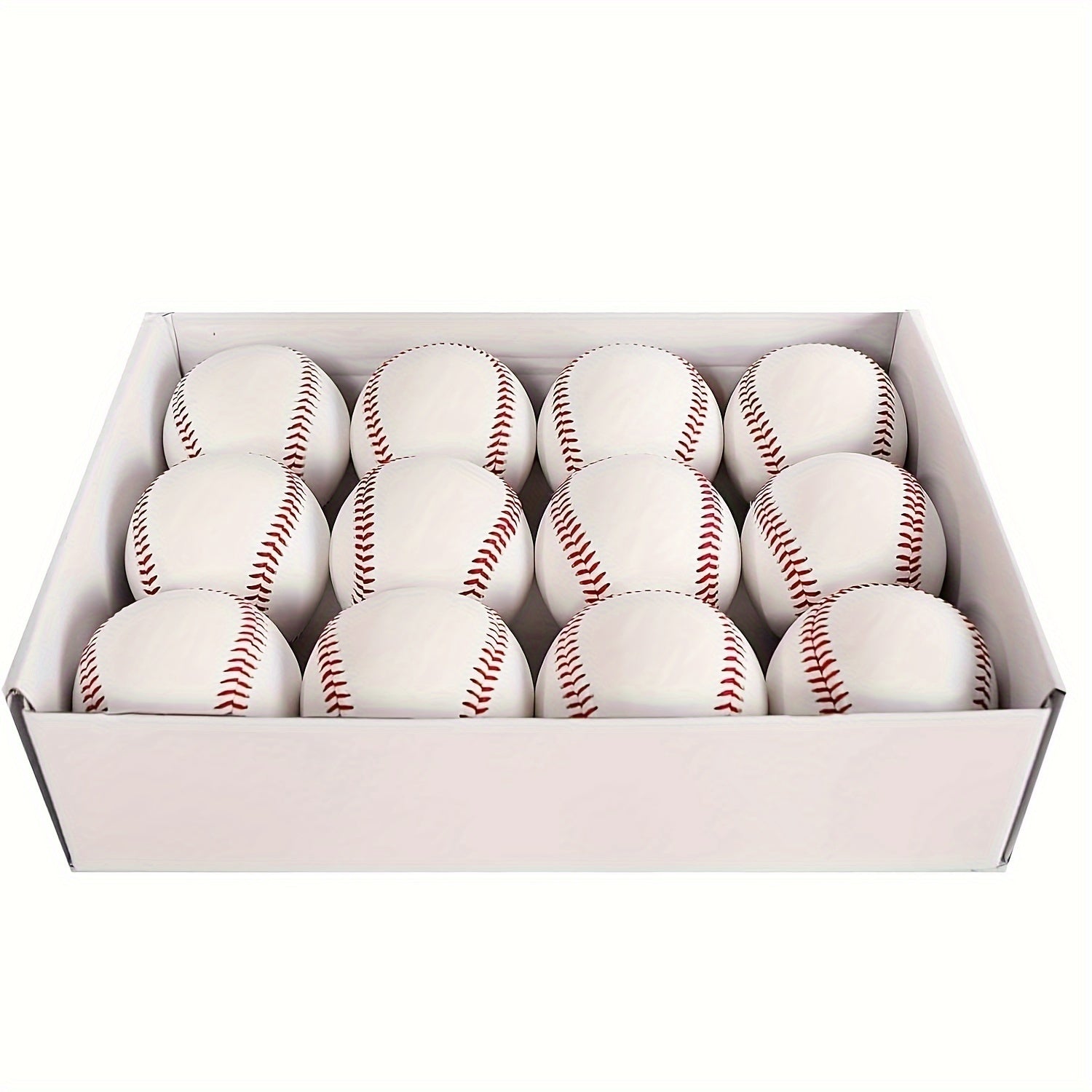 12pcs Unmarked Standard Size Baseballs for Batting, Fielding, Hitting, Pitching, Practice Training