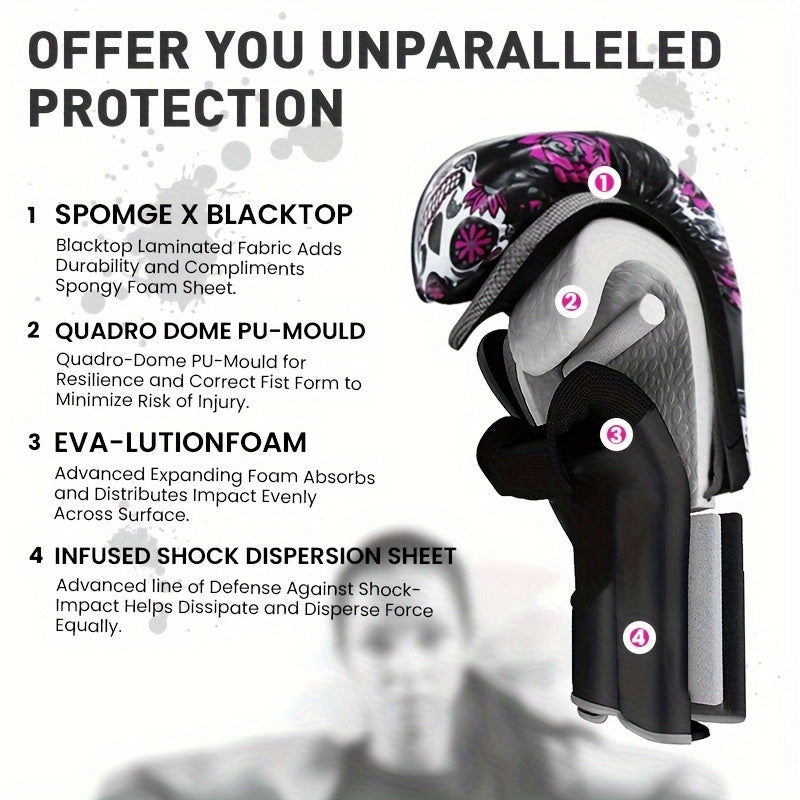 FINGER TEN Boxing Gloves Women Punching Sparring Kickboxing MMA Training Heavy Bag Glove Black Leather 8 10 12 14 oz for Womens