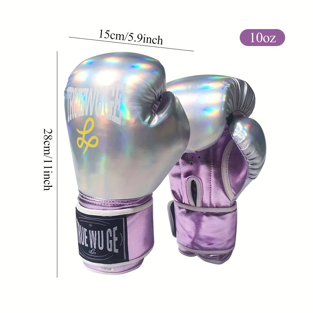 Premium Adult Boxing Gloves - 1 Pair, Hook & Loop Closure, Durable PU Material, Ideal for Sparring & Training - Purple - For Boxing Enthusiasts & Fitness Lovers - Perfect Gift for Martial Arts Practitioners