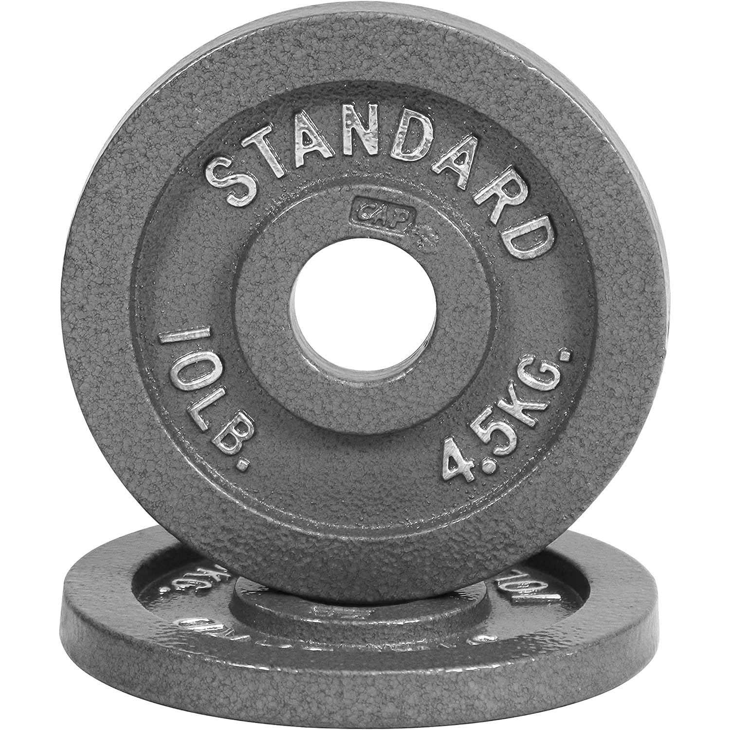 CAPHAUS Traditional/Classic 2-Inch Solid Cast Iron Weight Plates - Great for Strength Training, Weightlifting, Bodybuilding & Powerlifting, Multiple Choices Available