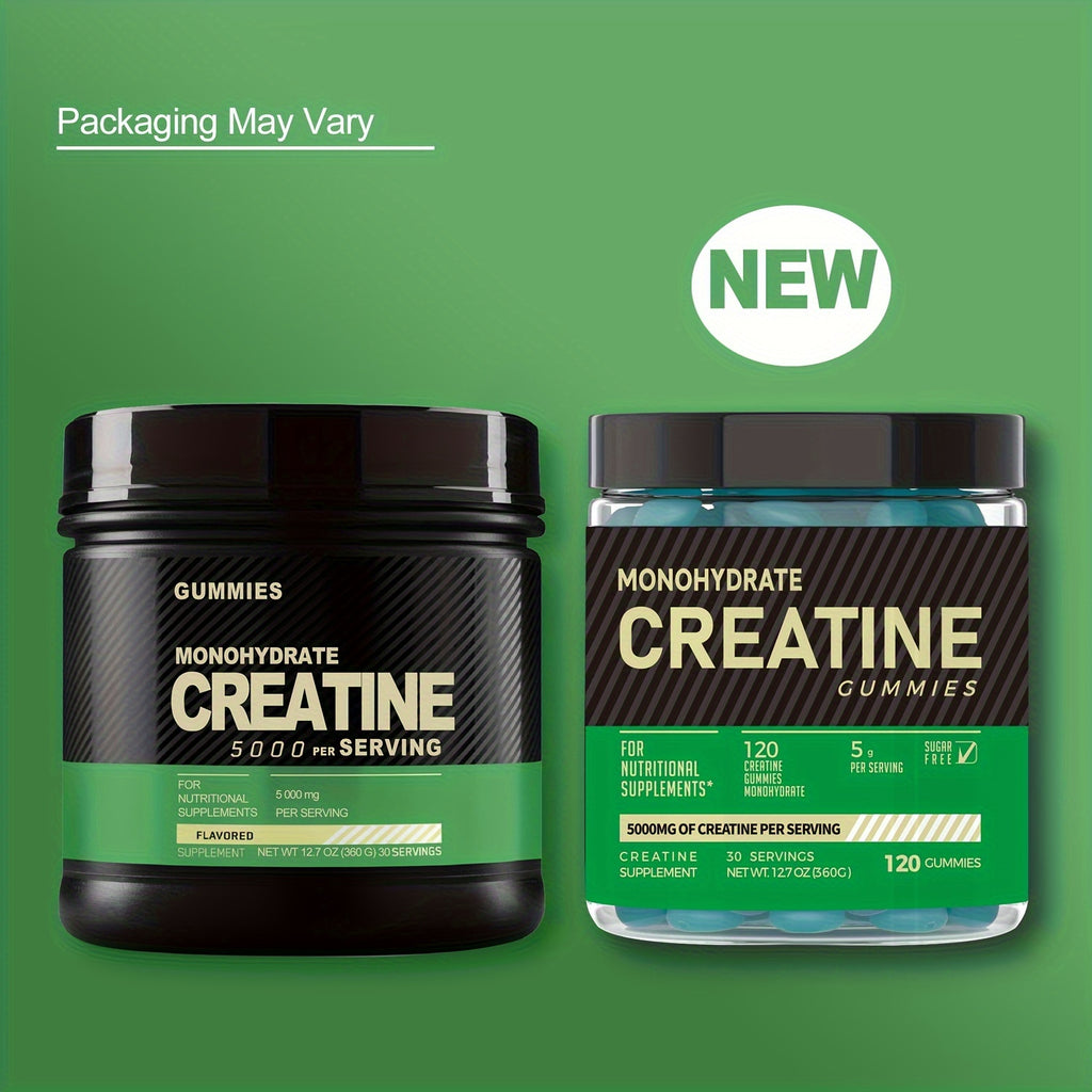 Optimum Supplement Creatine Monohydrate Gummies 120Count Packaging May Vary Sugar Free 5000mg Per Serving