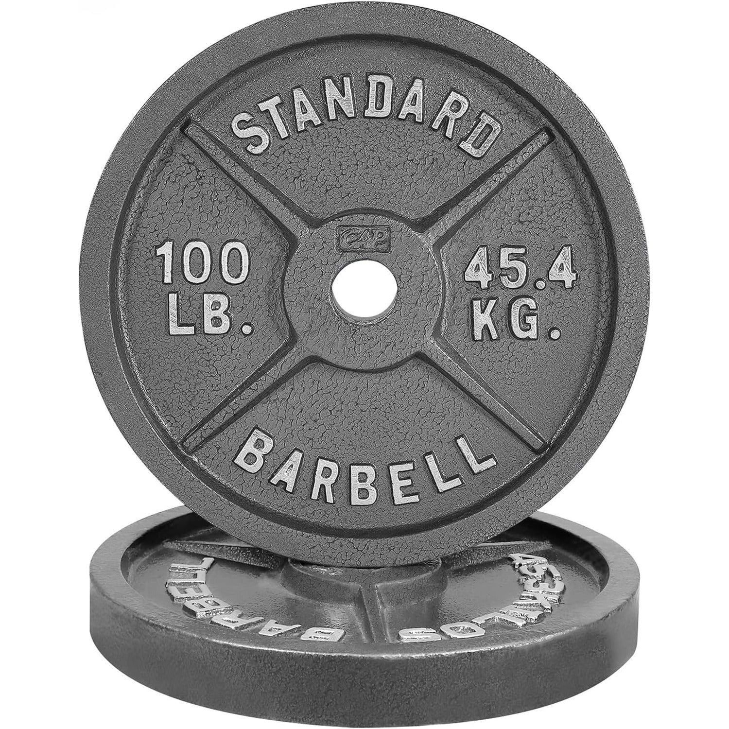 CAPHAUS Traditional/Classic 2-Inch Solid Cast Iron Weight Plates - Great for Strength Training, Weightlifting, Bodybuilding & Powerlifting, Multiple Choices Available