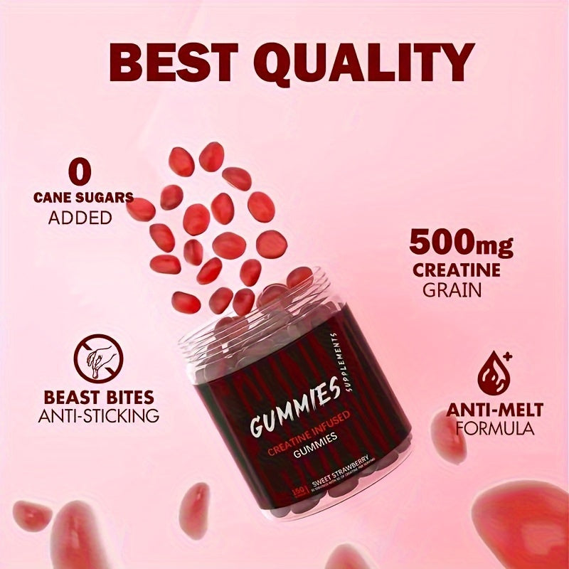 Creatine Gummies Gummies Supplements Blueberry Flavor Strawberry Flavor - 1jar Gummies