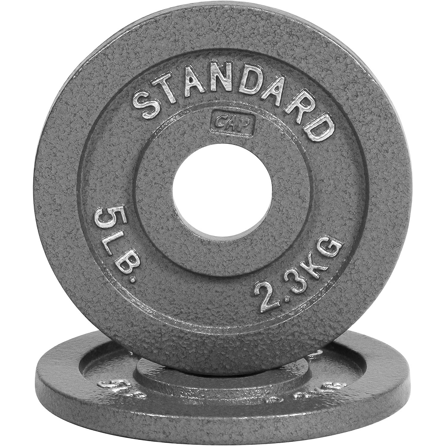 CAPHAUS Traditional/Classic 2-Inch Solid Cast Iron Weight Plates - Great for Strength Training, Weightlifting, Bodybuilding & Powerlifting, Multiple Choices Available