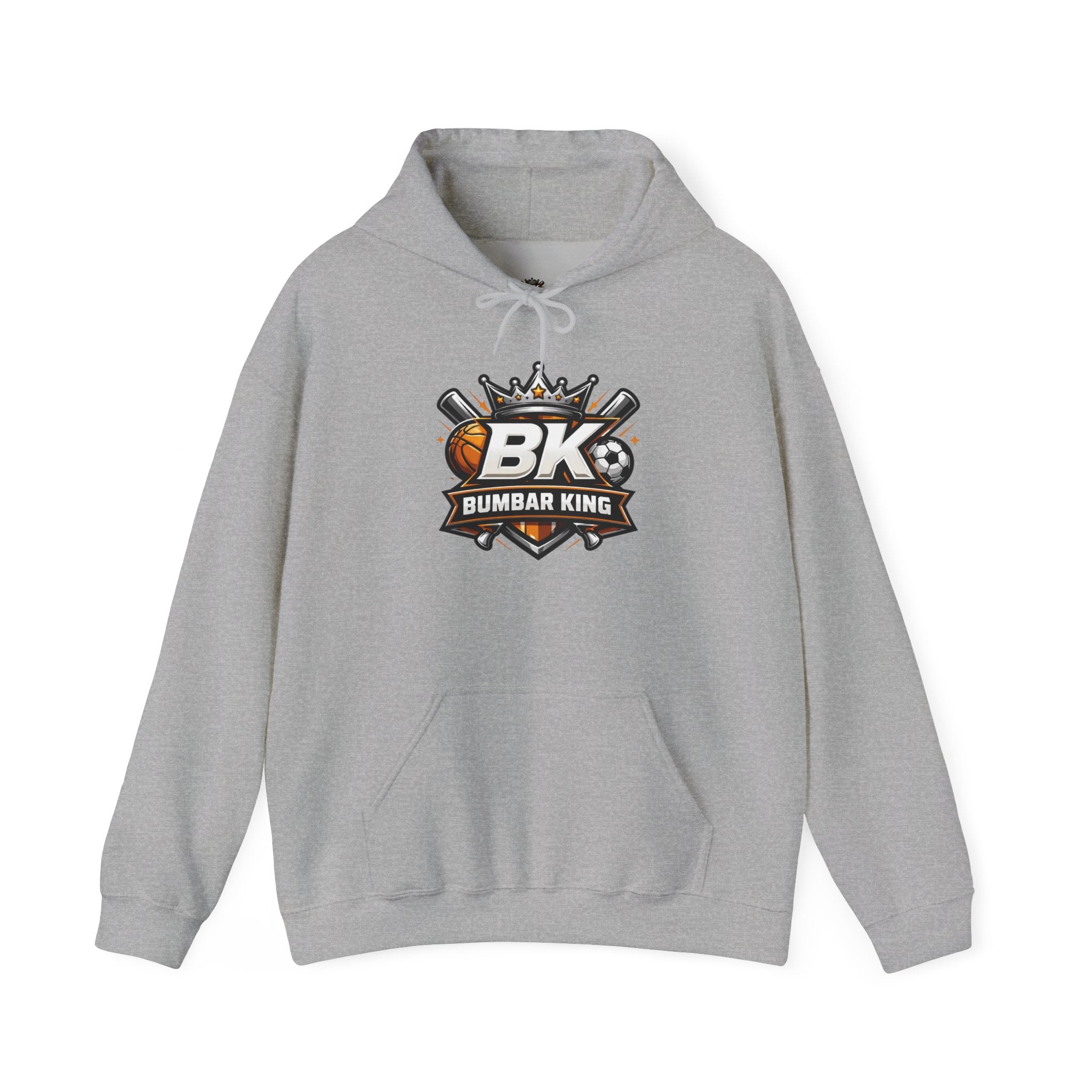 Bumbar King 'BK' Baseball Logo Hoodie – Crowned Sports Team Pullover