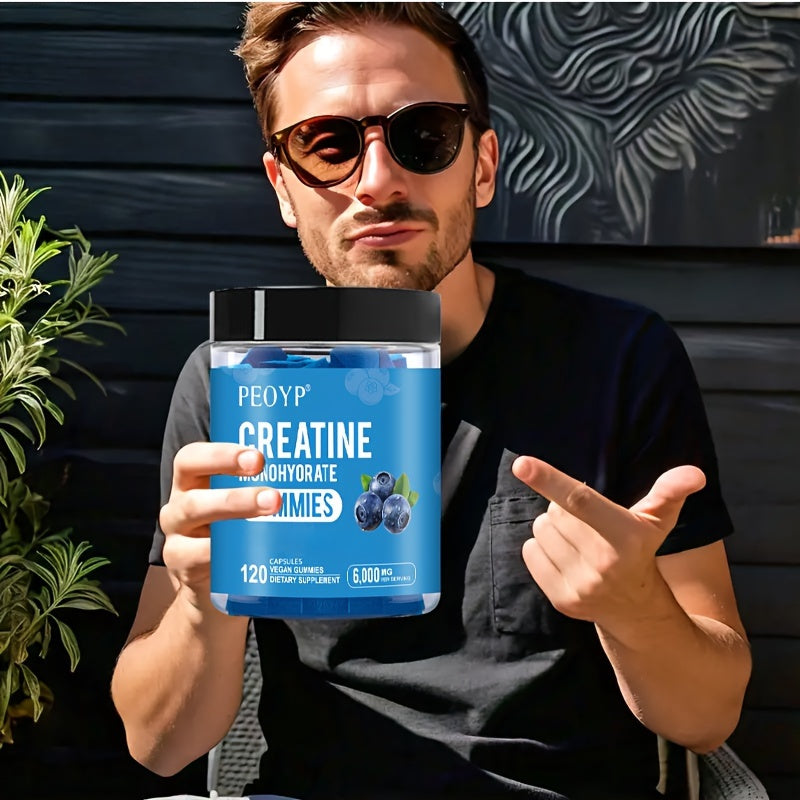 PEOYP 400g A Bottle, Blueberry Creatine Sugar Free Fudge, 6000mg Per Serving, For Women And Men Nutritional Supplement, Full Of Vitality Every Day