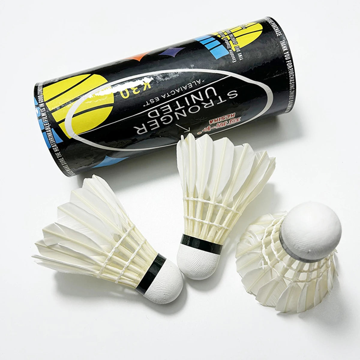 3Pcs Badminton Shuttlecocks Professional White High Speed Badminton Ball For Game Training Sport Practice Youth Wholesale