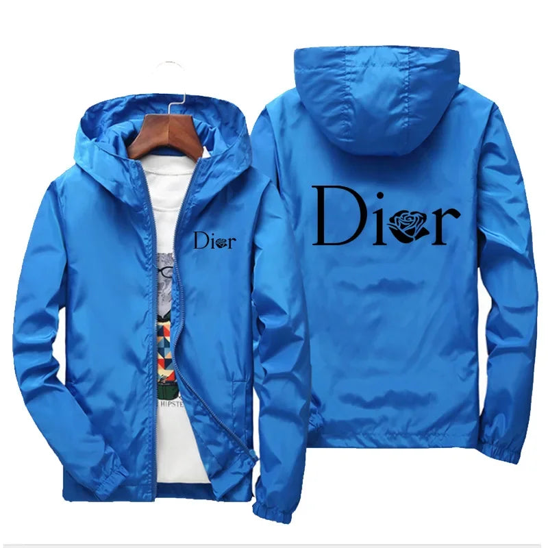 2025 Spring and autumn new casual jacket, outdoor sweatshirt, men's windproof, waterproof and fashionable zipper hooded coat
