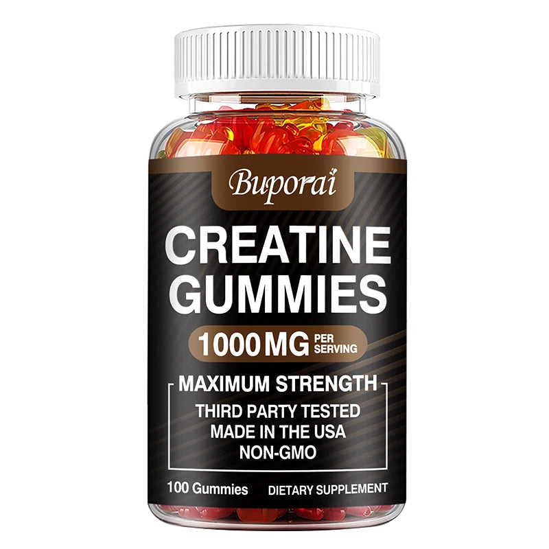 Creatine Monohydrate Gummies - Enhance Energy, Promote Muscle Growth, Improve Endurance, and Athletic Performance - 60pcs
