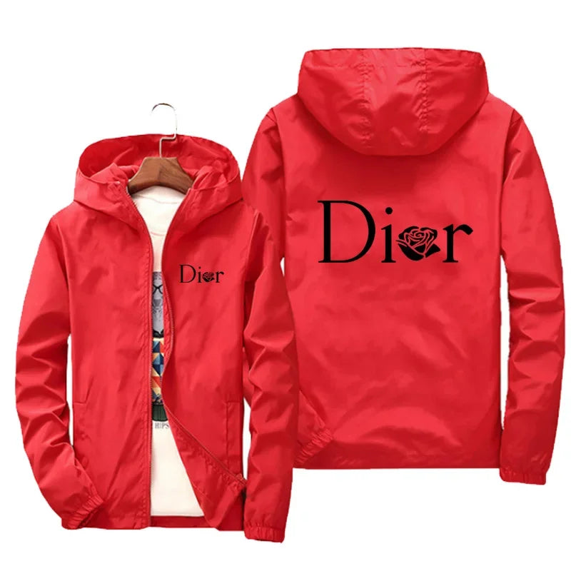 2025 Spring and autumn new casual jacket, outdoor sweatshirt, men's windproof, waterproof and fashionable zipper hooded coat