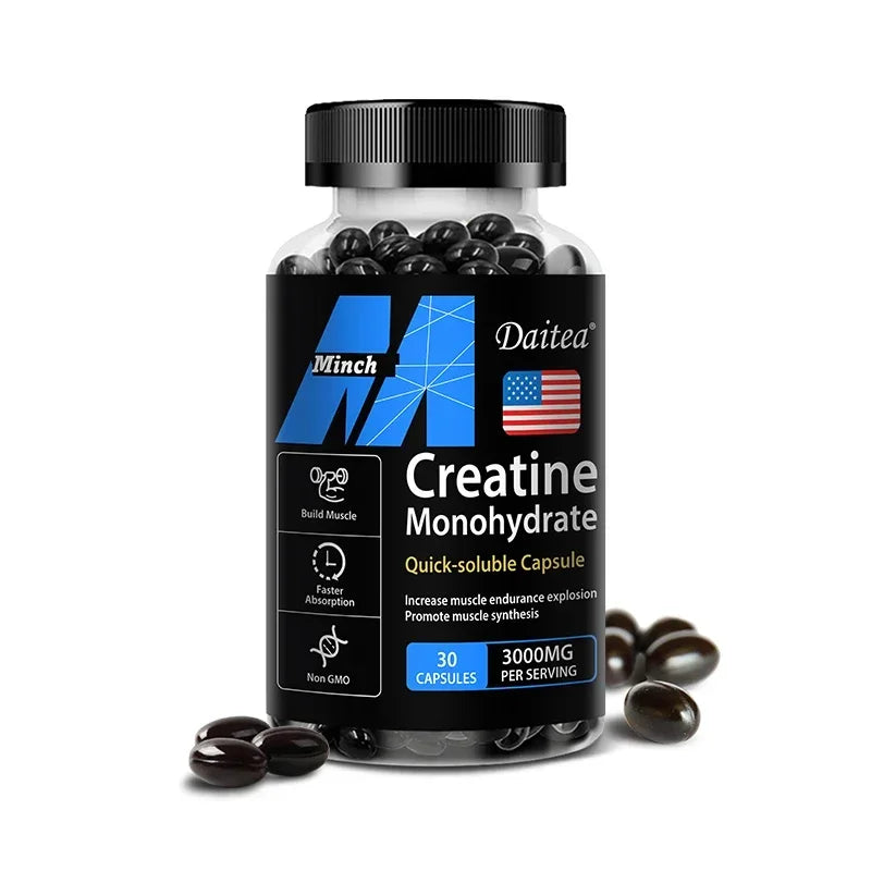Daitea Creatine 3000 mg Monohydrate - Strength, Muscle, Performance Keto-Friendly Adult Nutritional Supplement
