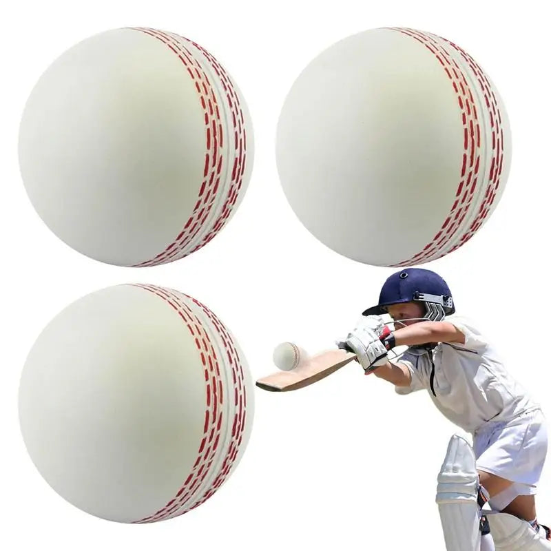 3pcs Sports Cricket Ball PU Training Balls Sports Wind Swinging Bouncing Cricket Balls For Practice Portable Training