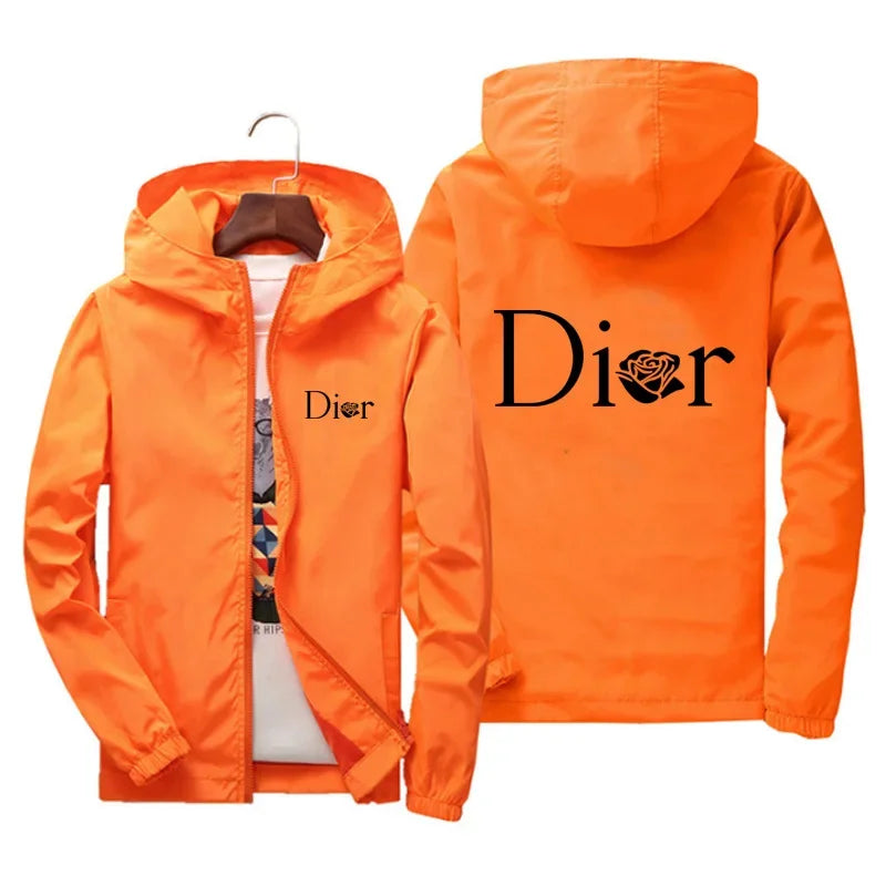 2025 Spring and autumn new casual jacket, outdoor sweatshirt, men's windproof, waterproof and fashionable zipper hooded coat