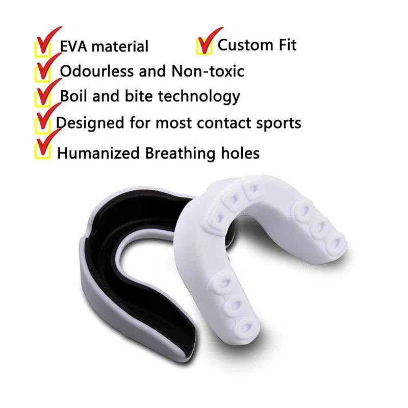 Sports Mouth Guard   Gum Shield For Jaw  In Contact Sports  For  Kids Junior Adult