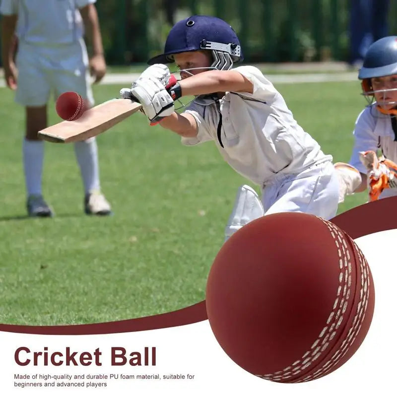 3Pcs Practice Cricket Ball PU Sports Wind Cricket Balls Soft Training Balls Portable Swinging Bouncing Cricket Balls